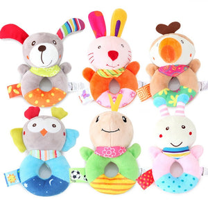 Cartoon Baby Kids Rattle Toys Animal Plush Hand Bell